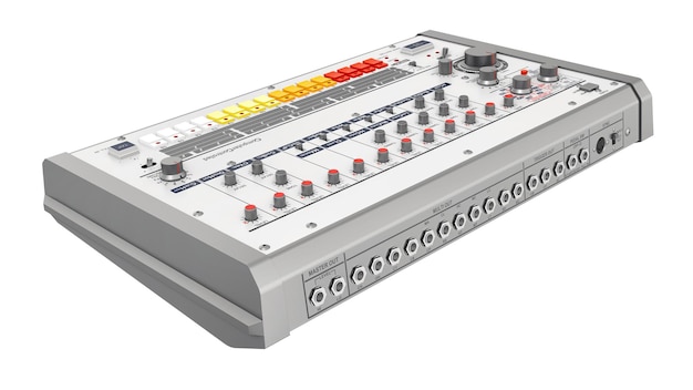 Retro drummachine 3D illustratie