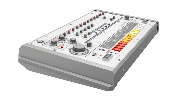 Retro drummachine 3D illustratie