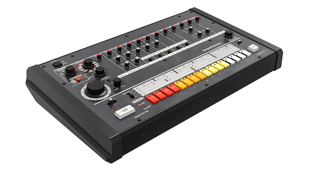 Retro drummachine 3D illustratie