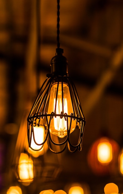 Retro edison light bulb decor