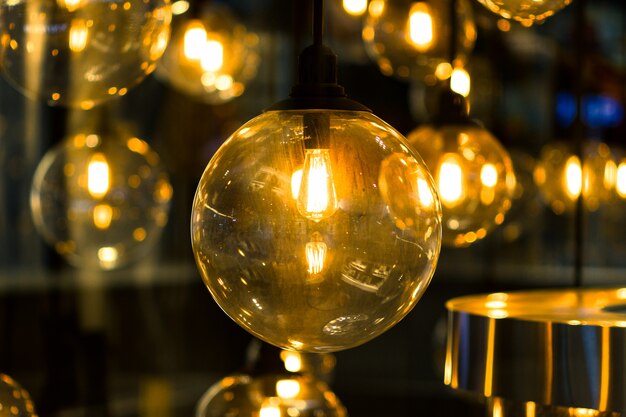 Retro edison light bulb decor