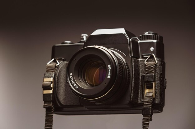 Photo retro film camera in vintage style