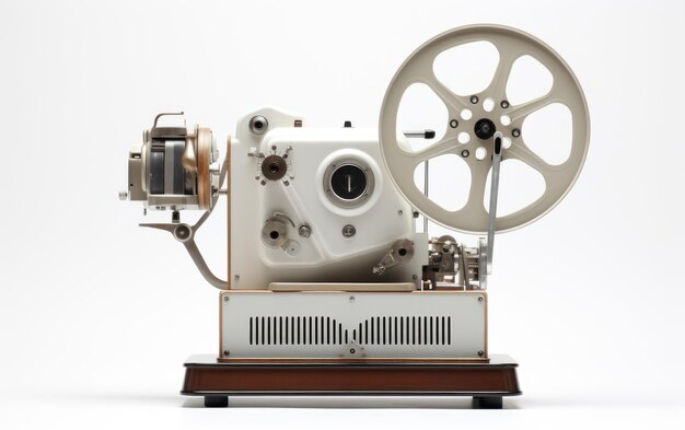 Retro-filmprojector op witte achtergrond