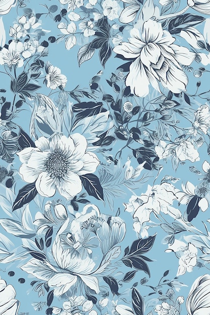 Retro floral pattern background