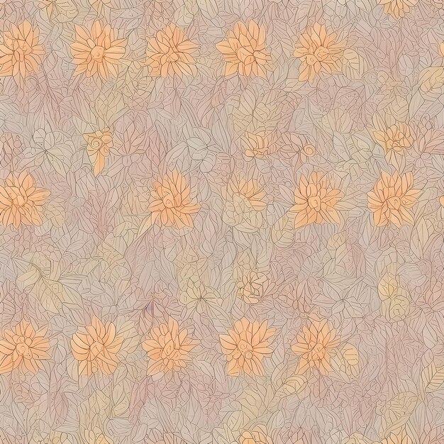 Photo retro floral pattern illustration