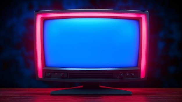 A retro front view of tv