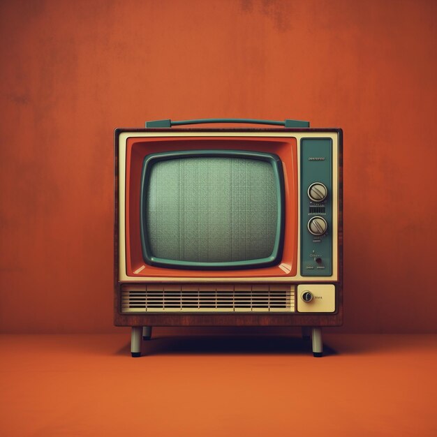 Retro futurism a vibrant fusion of surreal colors vintage tvs and multimedia magic