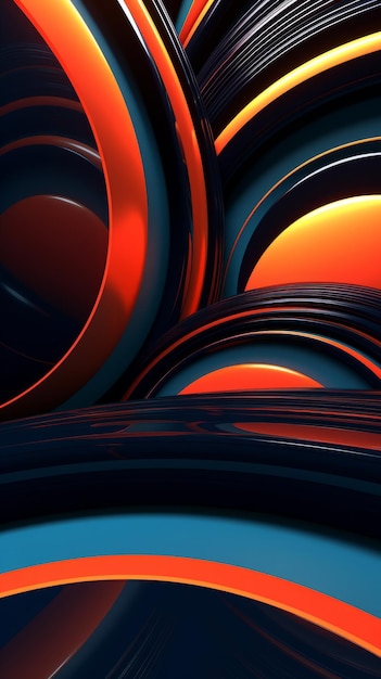 Retro Futuristic 3D Abstract Background