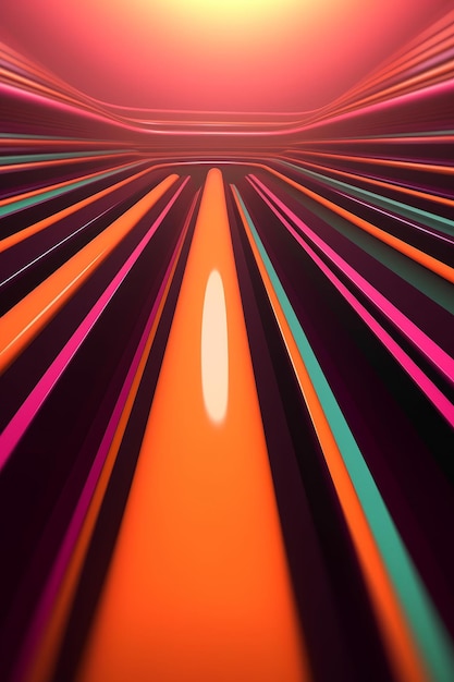 Retro Futuristic 3D Abstract Background