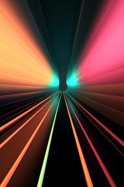 Retro Futuristic 3D Abstract Background