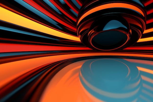 Retro Futuristic 3D Abstract Background