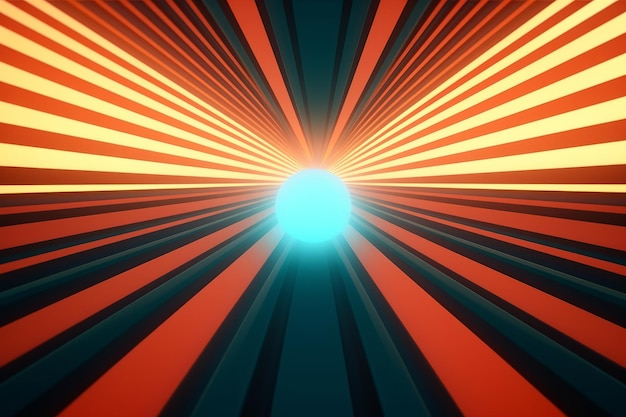 Retro Futuristic 3D Abstract Background