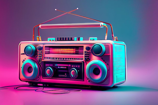 Аудиоплеер Retro Futuristic Boom box