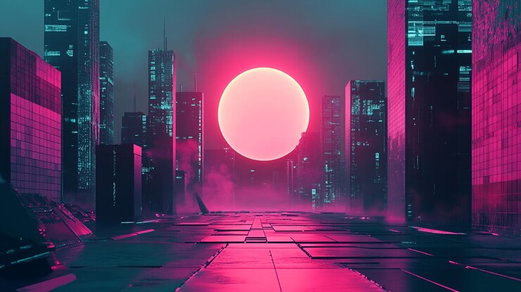 Photo retro futuristic