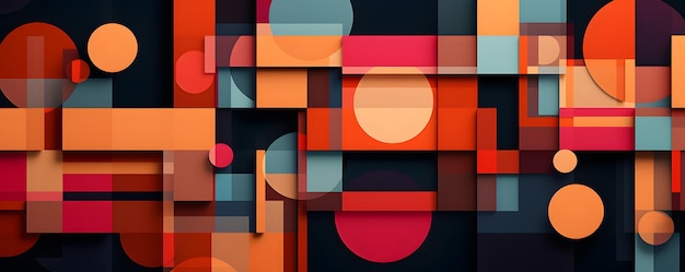 Retro geometric aesthetics big square background kopie