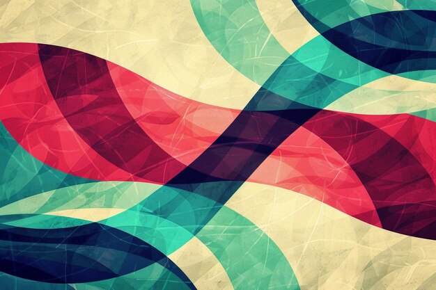 Retro Geometric Pattern Wallpaper Art