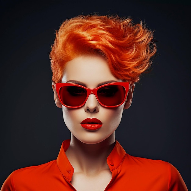 Retro Glamour Fashion Hairstyle with 80s Vibes Generative AI