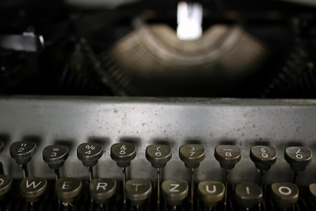 Retro gray typewriter letter