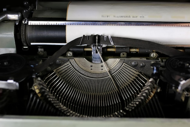 Retro gray typewriter letter