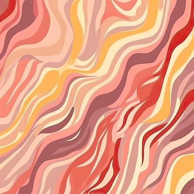 Retro Groovy Burst Summer and Carnival Backdrop with Vibrant Strokes Generative AI