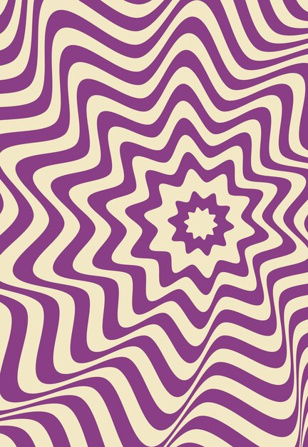 Retro groovy psychedelic wavy background