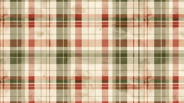 Photo retro grunge christmas tartan plaid classic vintage check seamless pattern great for wrapping paper fabric home decor and apparel