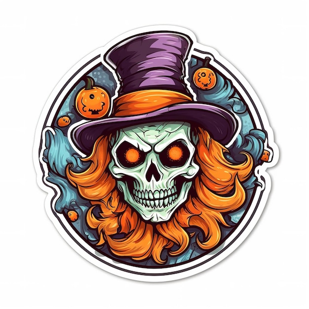 Retro Halloween Sticker