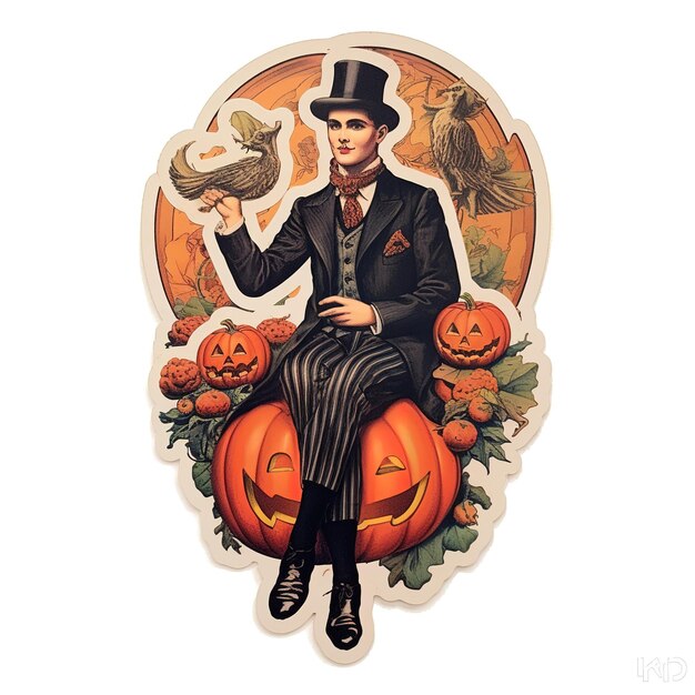 Retro Halloween Sticker