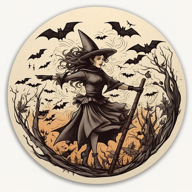 Retro Halloween Sticker