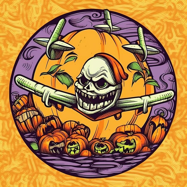 Retro Halloween Sticker