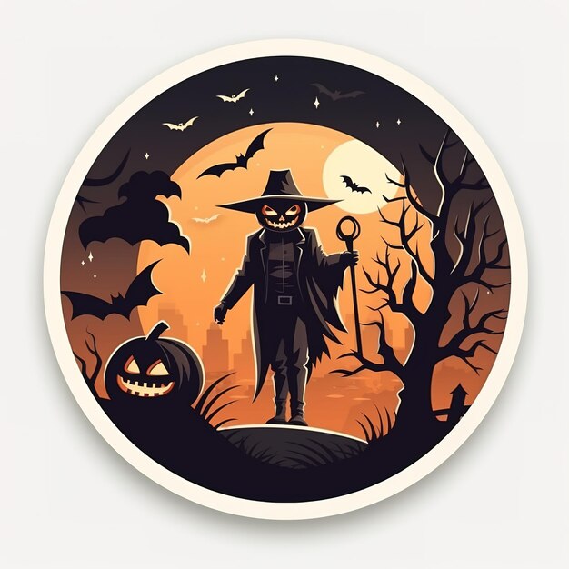 Retro Halloween Sticker