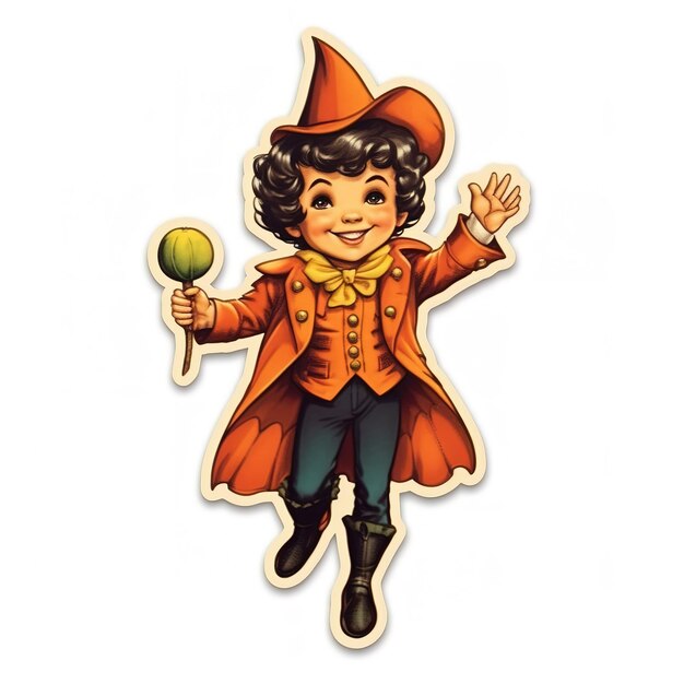 Retro Halloween sticker