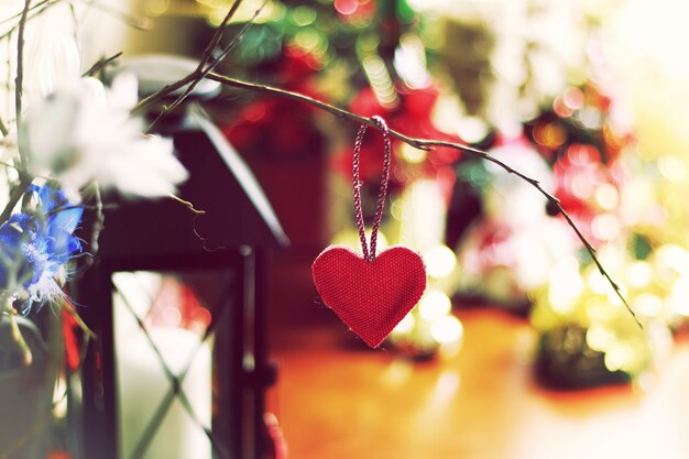 Retro heart shape bokeh