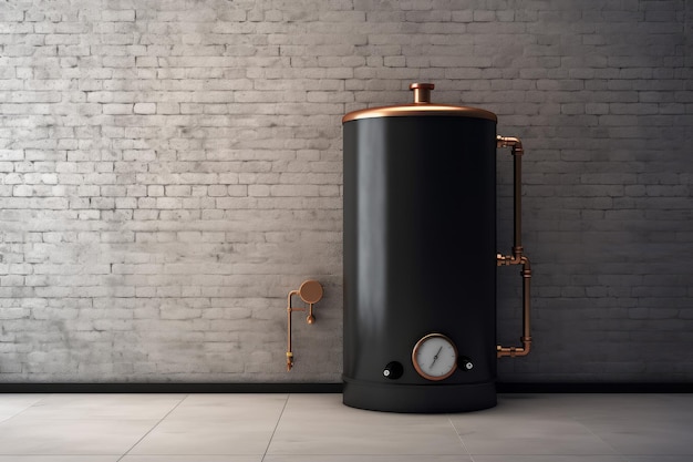 Photo retro house boiler mockup generate ai