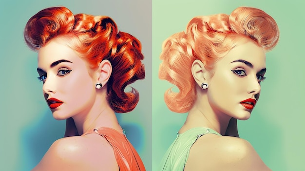 Retro inspired hairstyles for girls