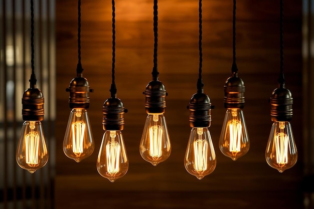 レトロな照明電球の家の装飾