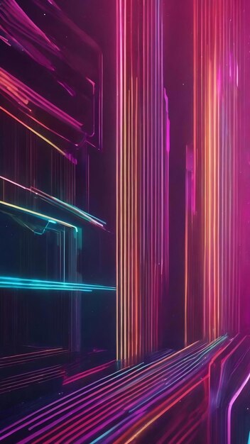 Retro lines in galaxy abstract background elegant and luxury 80s 90s style 3d illustration