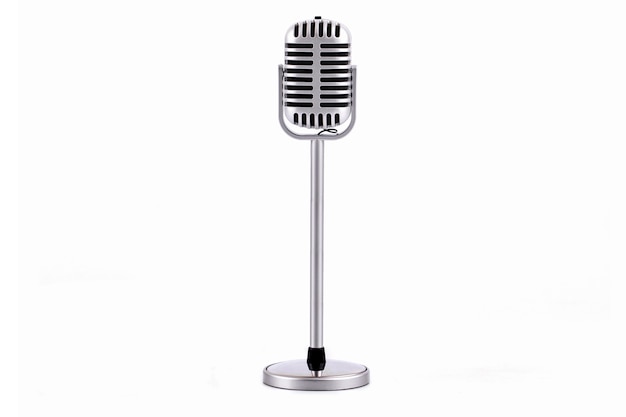 Photo retro microphone isolated