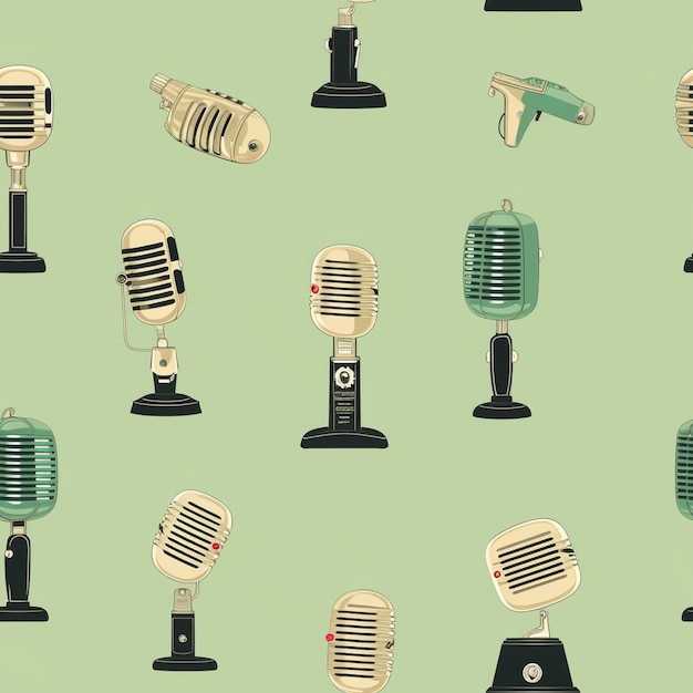 Photo retro microphones