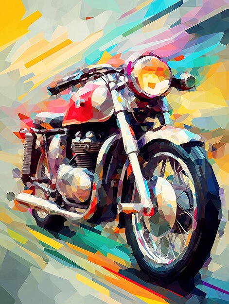 Retro motorcycle illustration