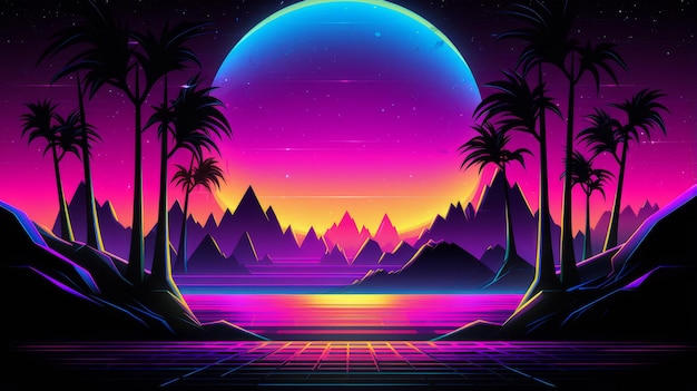 Retro Neon Art