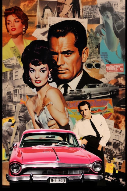 Photo retro noir intrigue an exhilarating fusion of 1950s pulp fiction dazzling dames enigmatic detecti