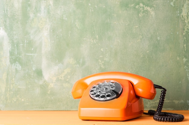 retro orange phone