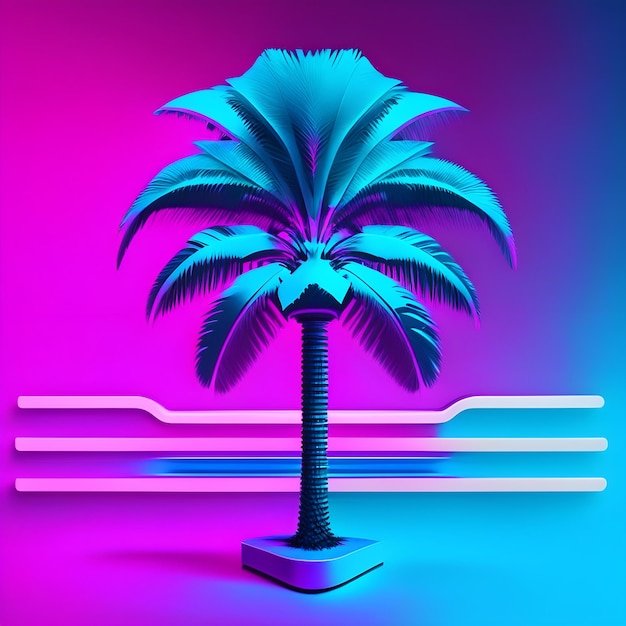 retro palm tree vector design