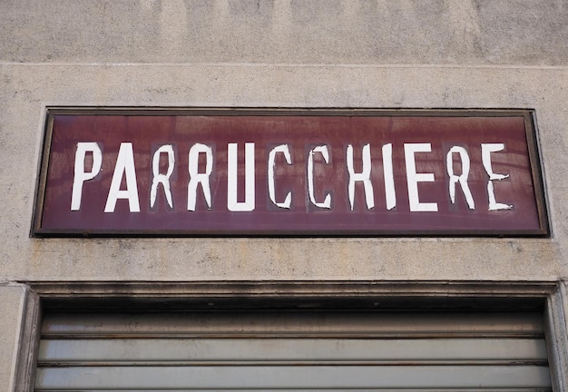 Retro parrucchiere transl hairdresser sign