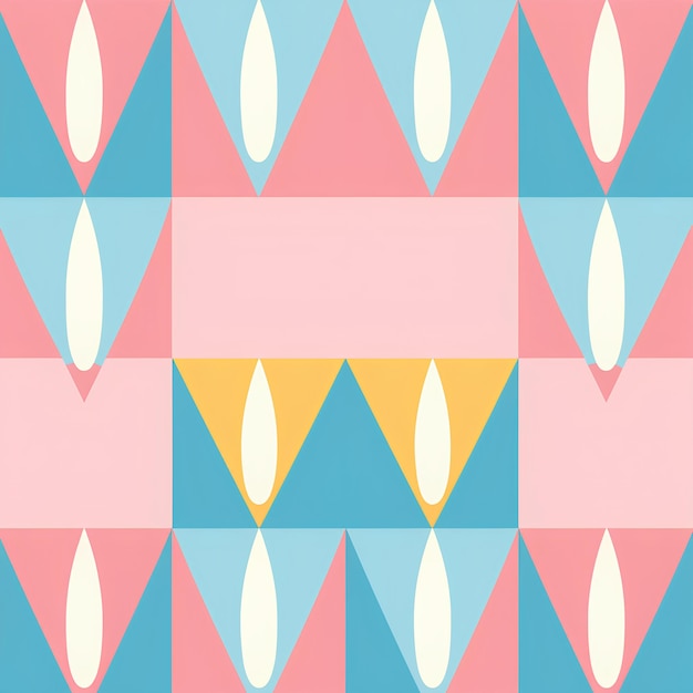 Retro Pastel Vector Art of Striped Pattern of Alternatin