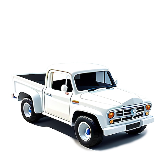 Photo retro pickup truck on a transparent background freight commercial transport