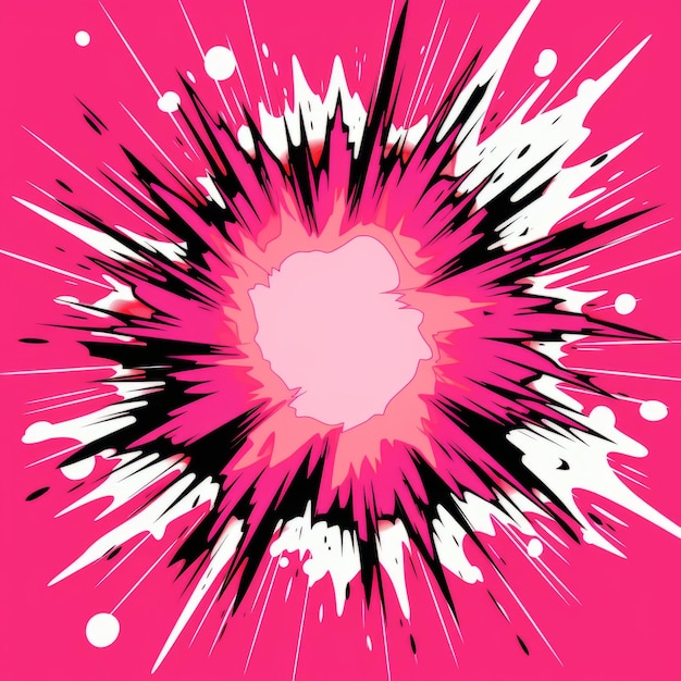 Retro Pop Art Explosion In Pink