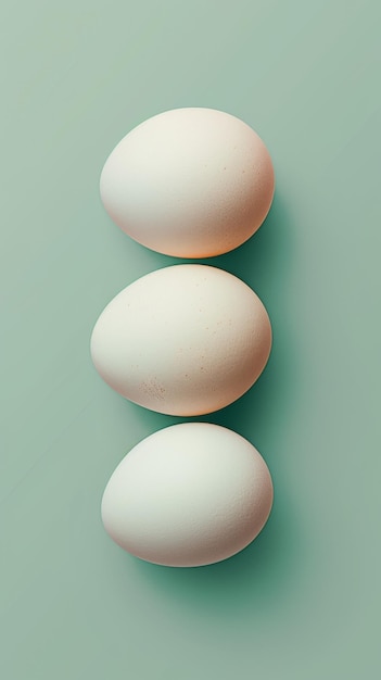 Retro poster met eieren Platte illustratie De eieren contrasteren met de kleurrijke omgeving Generatieve AI