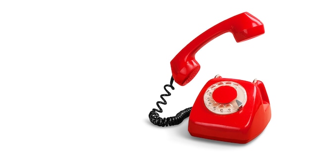 Retro red telephone